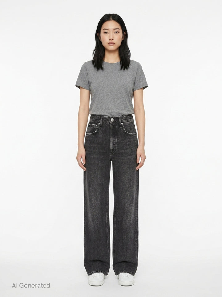 Miramar Ankle Wide-Leg Jeans | rag & bone | Club21 - front