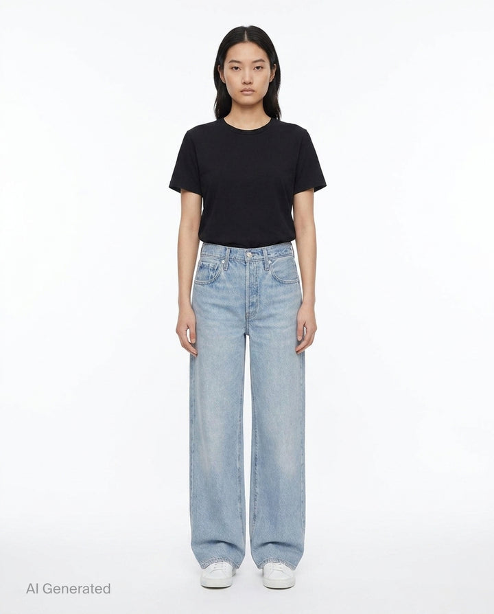 Miramar Ankle Wide-Leg Jeans | rag & bone | Club21 - front