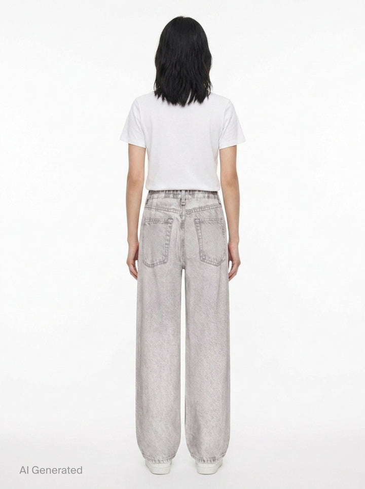 Miramar Drawcord Wide Leg Jeans | rag & bone | Club21 - back