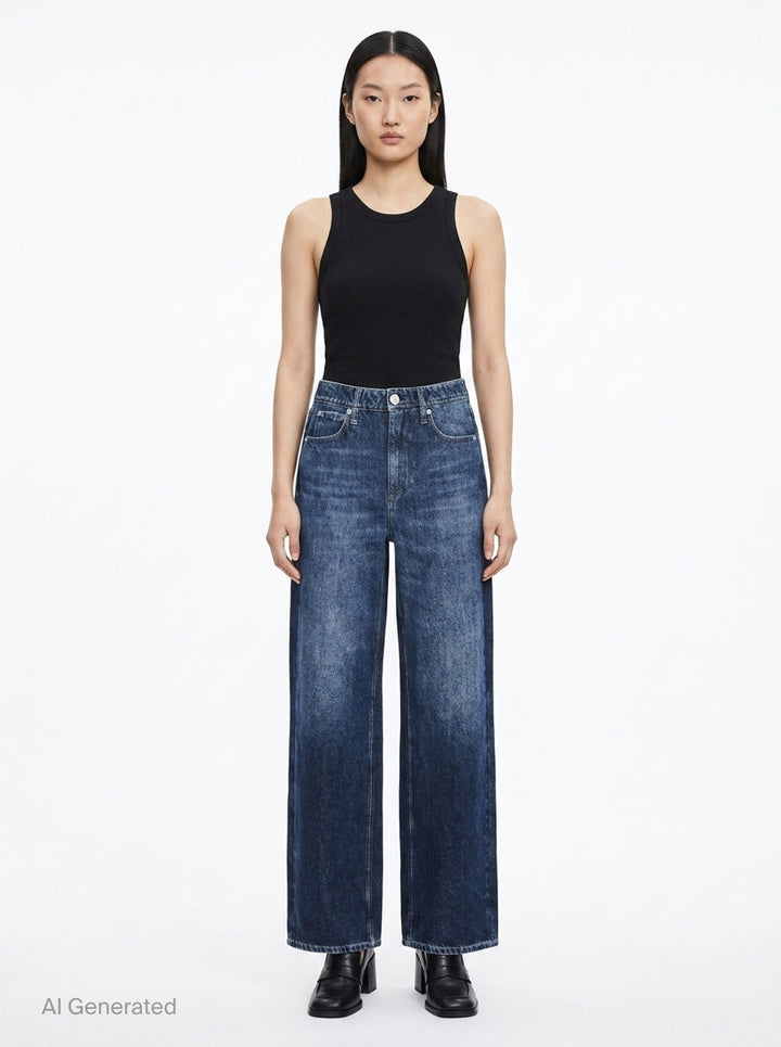 Miramar Wide Leg Jeans | rag & bone | Club21 - front