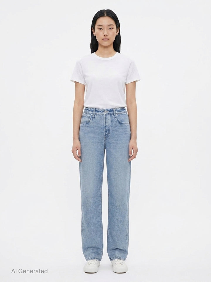 Miramar Wide Leg Pull-On Jeans | rag & bone | Club21 - front