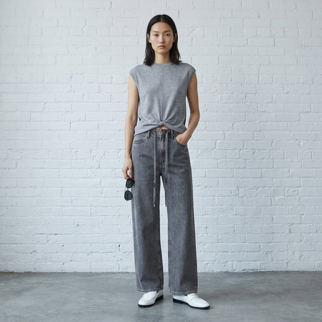 Phoebe Drawstring Wide Jeans | rag & bone | Club21 - lifestyle