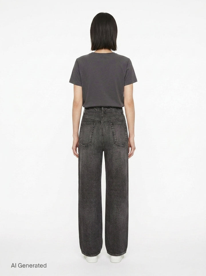 Side Stripe Wide Leg Jeans | rag & bone | Club21 - back