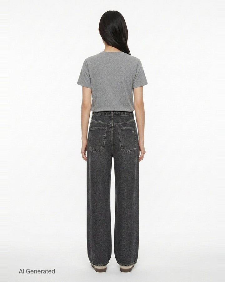 Side Stripe Wide Leg Jeans | rag & bone | Club21 - back