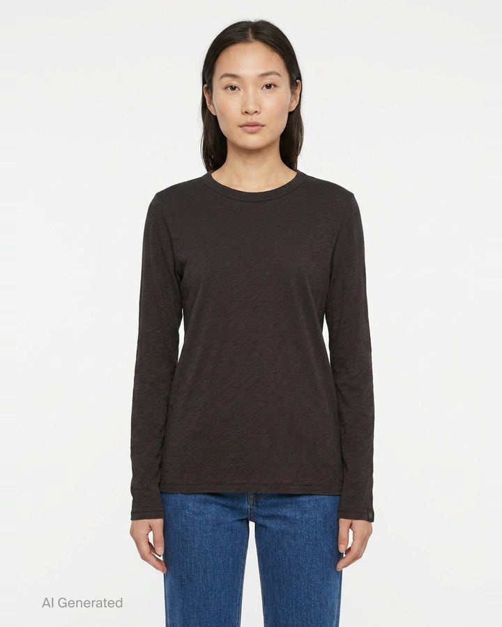 Slub Long Sleeve Tee | rag & bone | Club21 - front