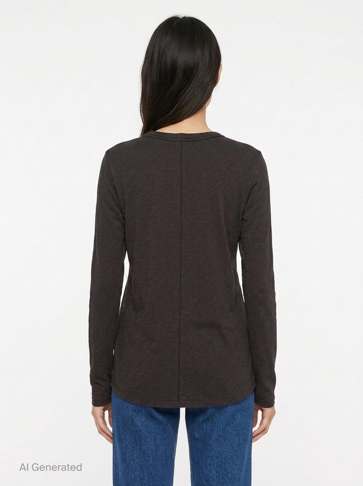 Slub Long Sleeve Tee | rag & bone | Club21 - back