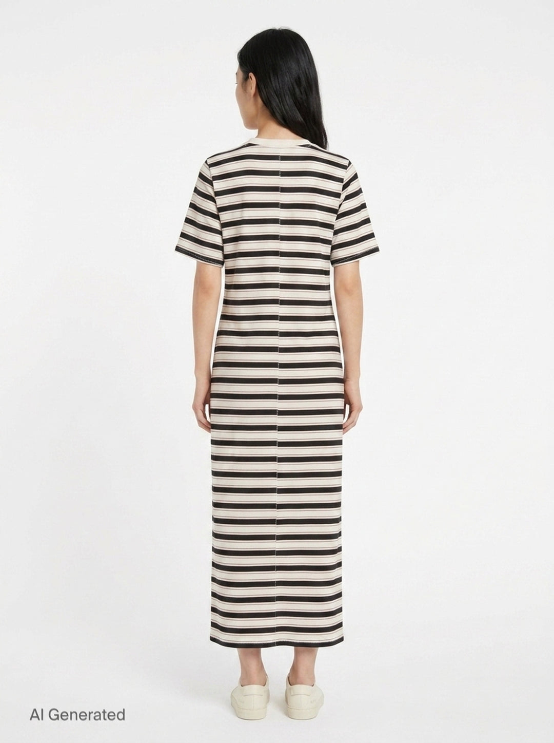 Slub Stripe Midi Dress | rag & bone | Club21 - back