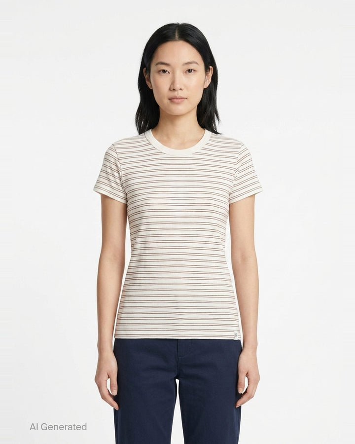 Slub Stripe Tee | rag & bone | Club21 - front