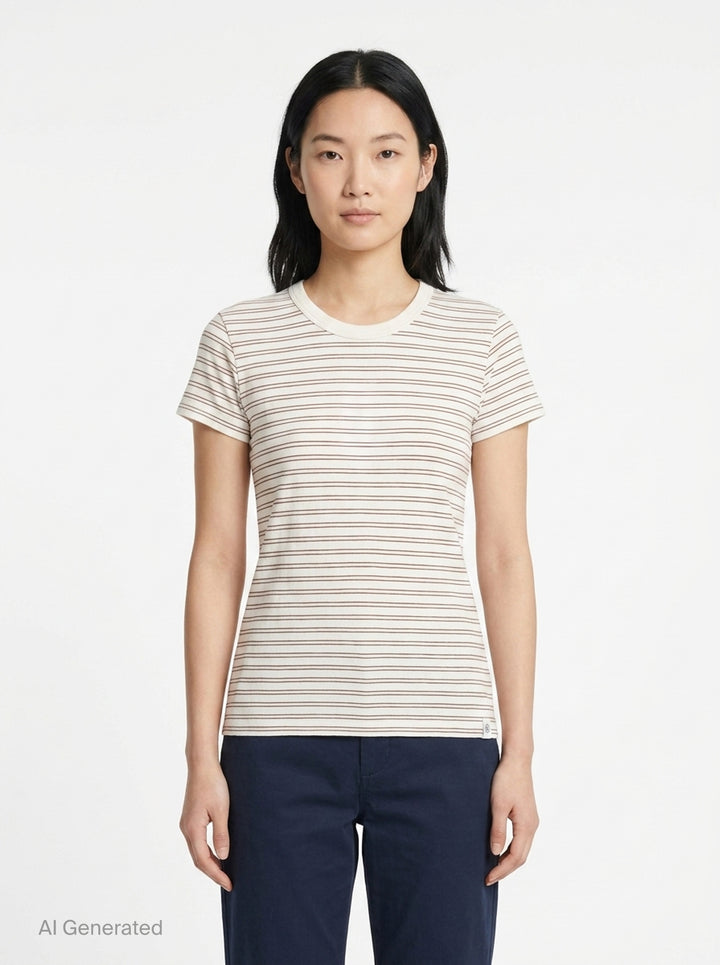 Slub Stripe Tee | rag & bone | Club21 - front