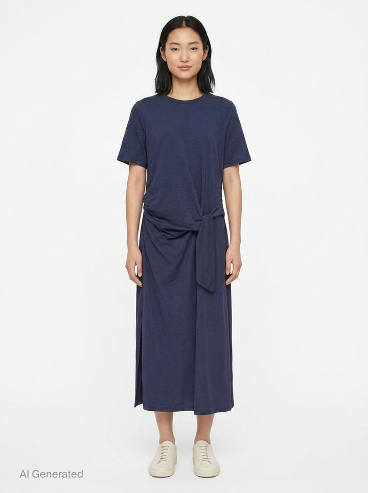 Slub Tee Midi Dress | rag & bone | Club21 - front