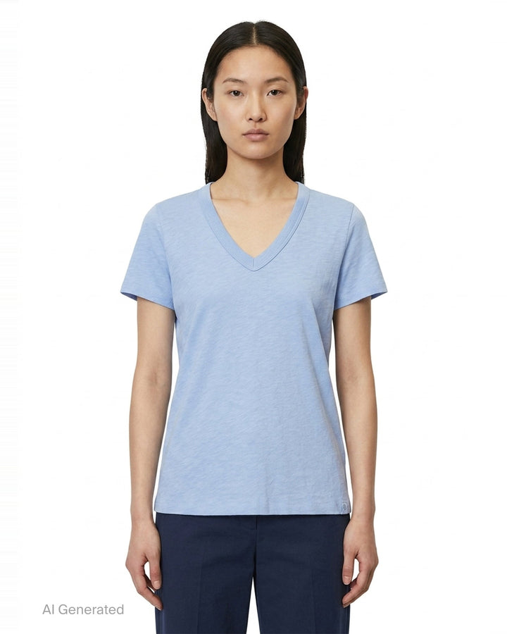 Slub V-Neck Tee | rag & bone | Club21 - front