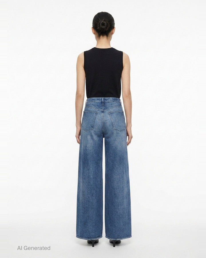 Sofie Wide Leg Ankle Jeans | rag & bone | Club21 - back