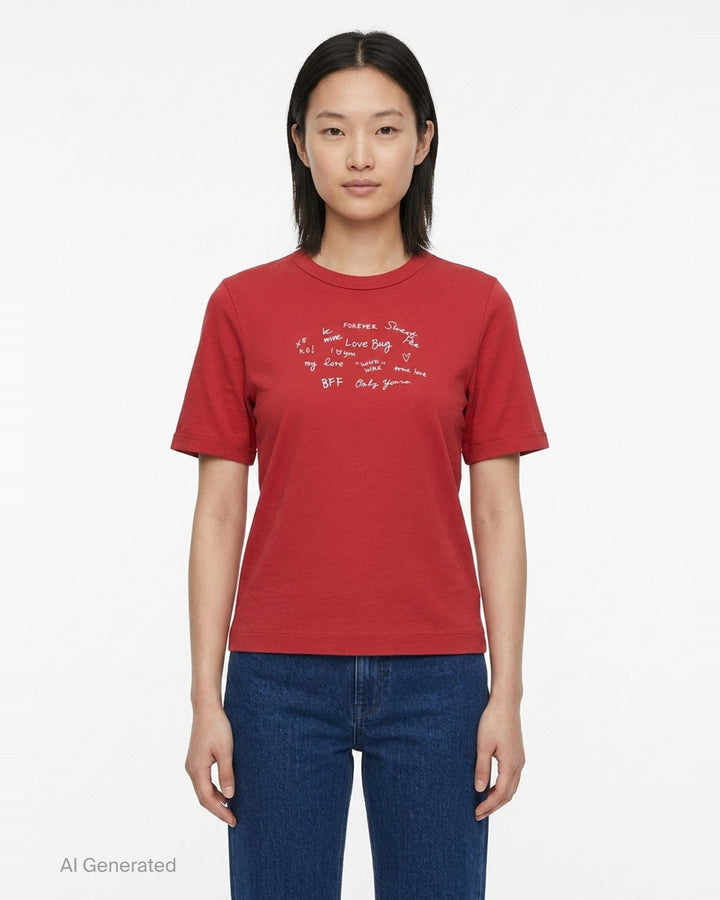Sweetheart Phrases Graphic Tee | rag & bone | Club21 - front