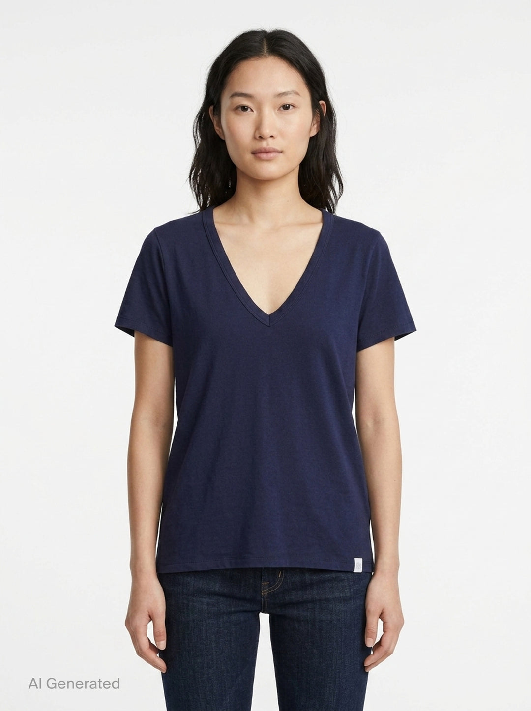 The Slub V-Neck Tee | rag & bone | Club21 - front