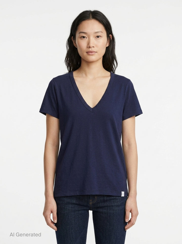 The Slub V-Neck Tee | rag & bone | Club21 - front