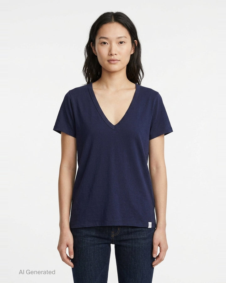 The Slub V-Neck Tee | rag & bone | Club21 - front