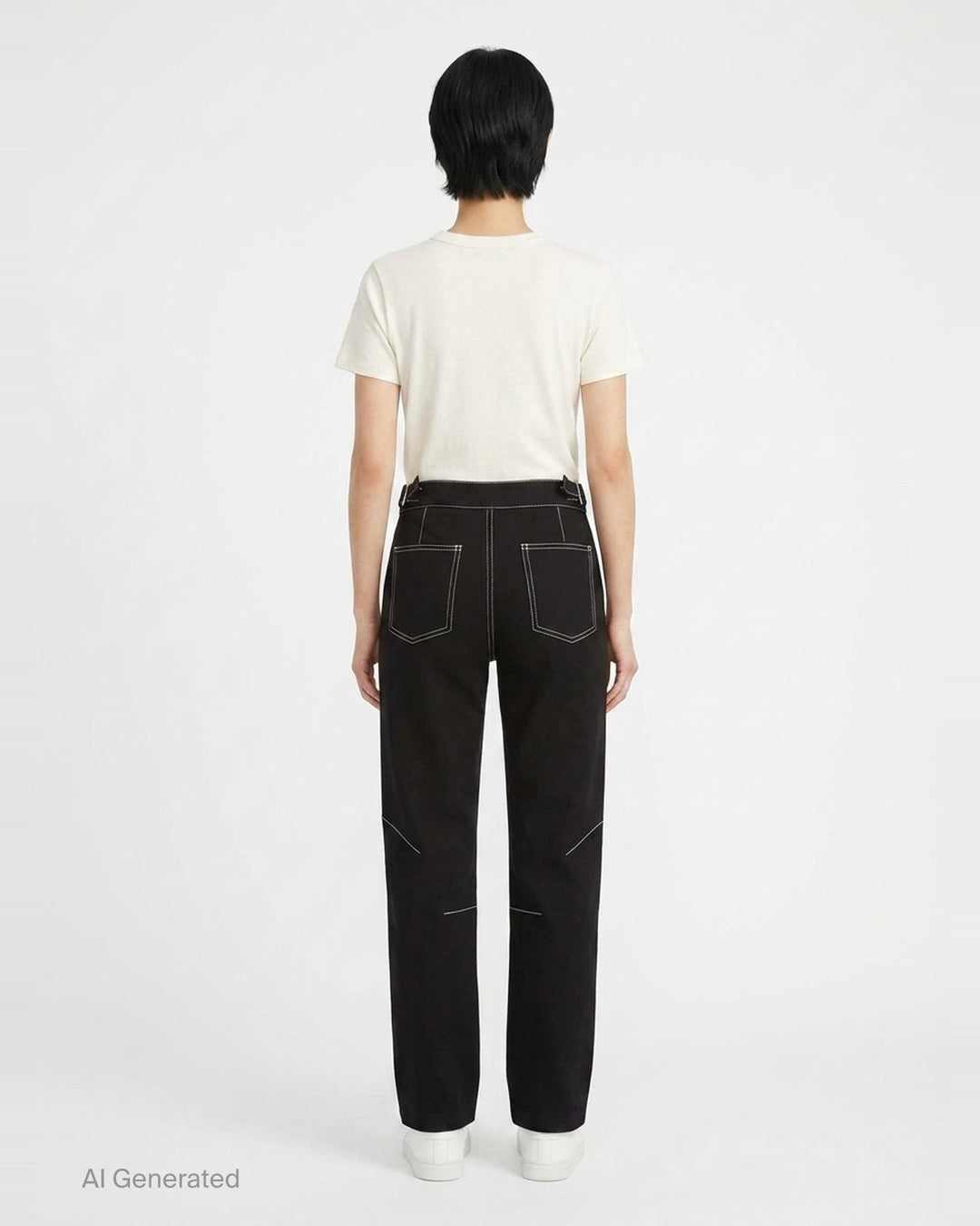 Vito Ponte Cropped Contrast Stitch Pants | rag & bone | Club21 - back