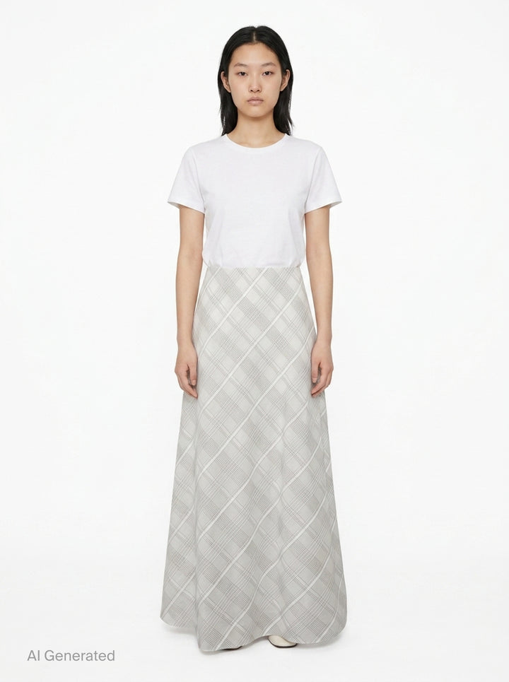 Wren Plaid Maxi Skirt | rag & bone | Club21 - front