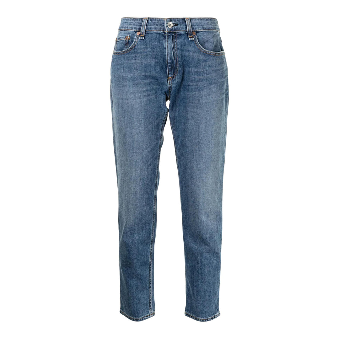 Club21 - rag & bone - Dre Boyfriend Low-Rise Slim Jeans - JEANS - Blue