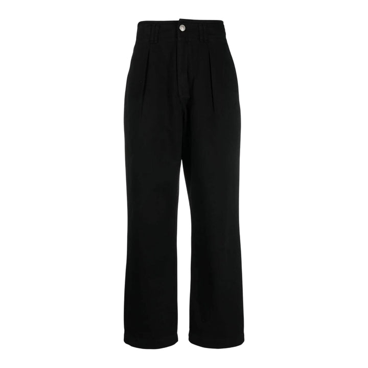 Club21 - rag & bone - High-Rise Pleated Denim Trousers - JEANS - Black