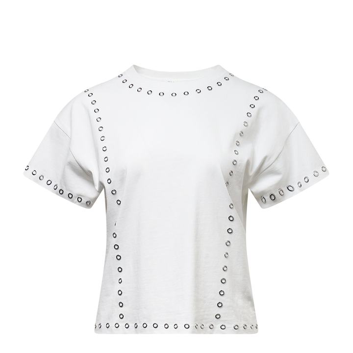 Kelly Grommet Embellished Boxy Tee