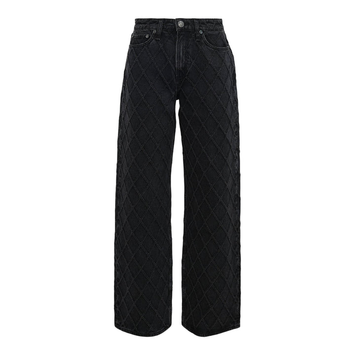Club21 - rag & bone - Logan Mid-Rise Wide Leg Jeans - JEANS - Black