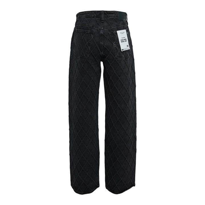 Club21 - rag & bone - Logan Mid-Rise Wide Leg Jeans - JEANS - Black