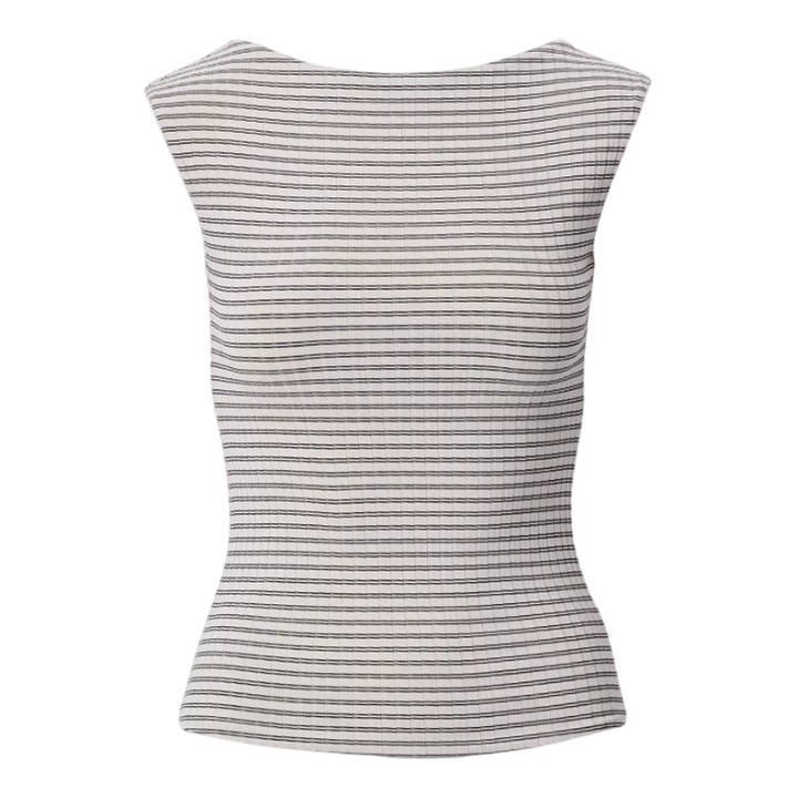 Luca Stripe Rib Open Back Tee