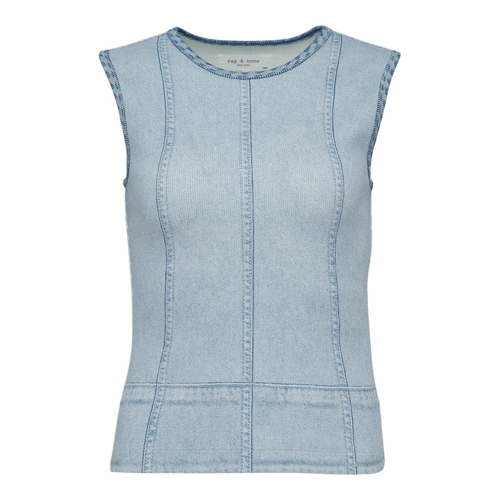 Club21 - rag & bone - Miramar Rib Muscle Tank - TANK TOPS - Light Blue