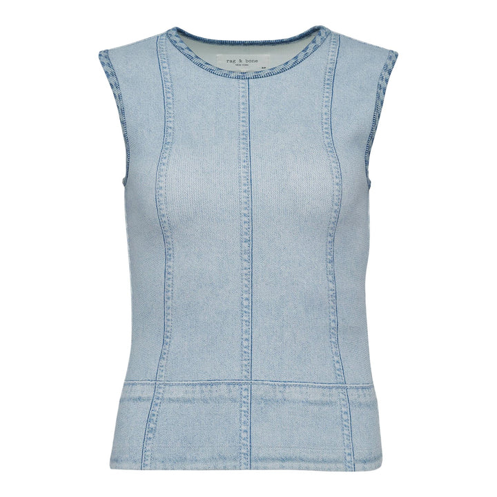 Club21 - rag & bone - Miramar Rib Muscle Tank - TANK TOPS - Light Blue
