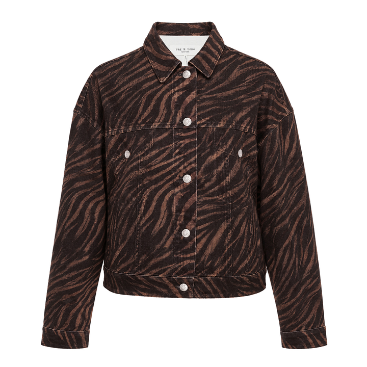 Ponte Zebra Trucker Jacket