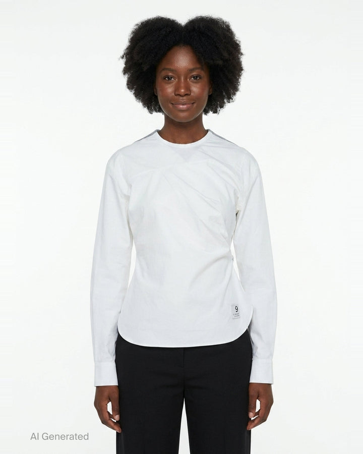 Backward Shirring Knit Top | Re;Code | Club21 - front