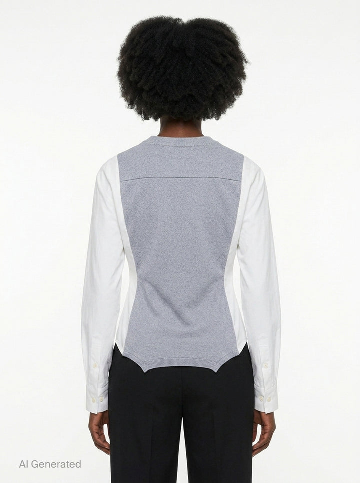 Backward Shirring Knit Top | Re;Code | Club21 - back