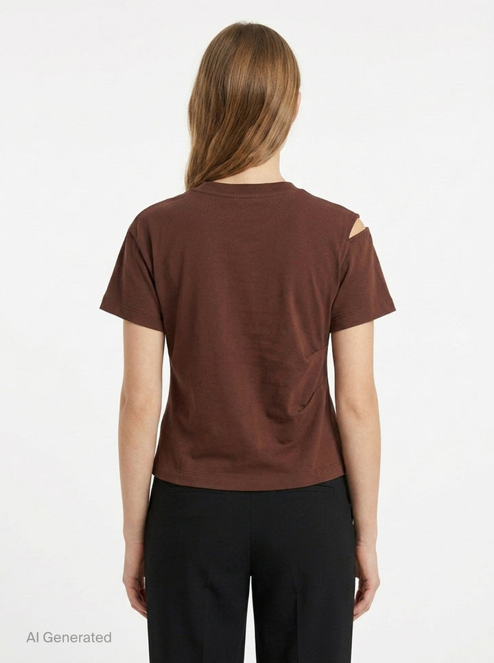 Backward Shoulder Slit Tee | RE;CODE | Club21 - back
