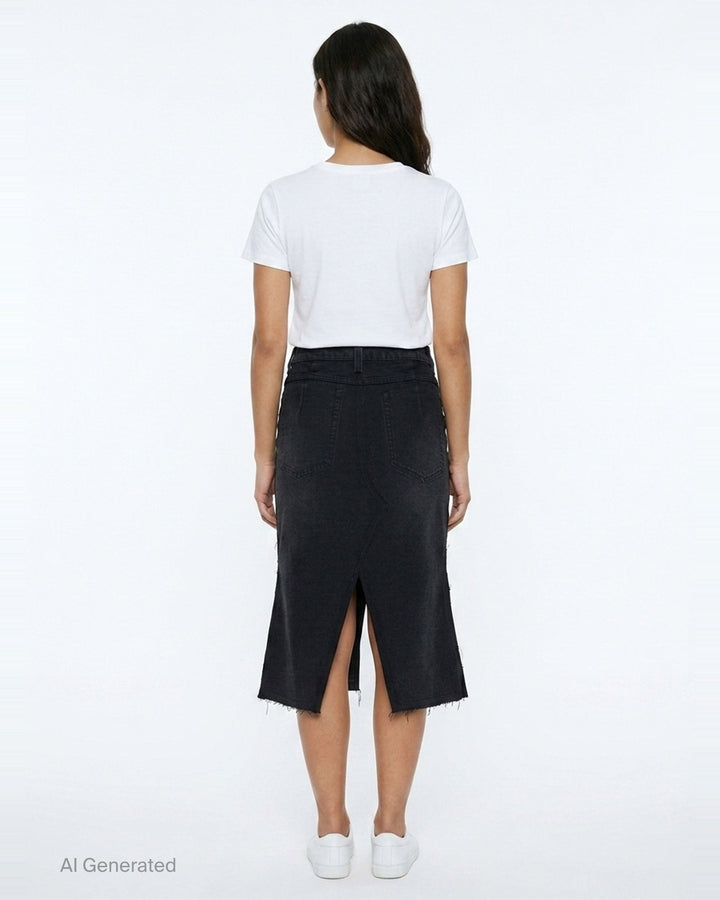 Inside-Out Denim Skirt | Re;Code | Club21 - back