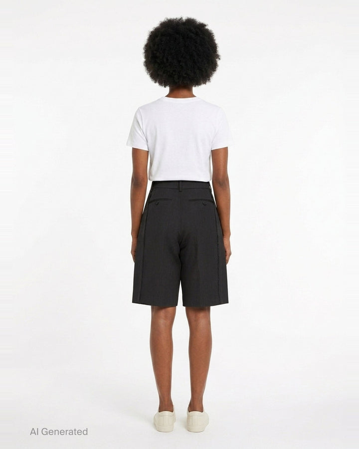 Pleated Tailored Shorts | RE;CODE | Club21 - back