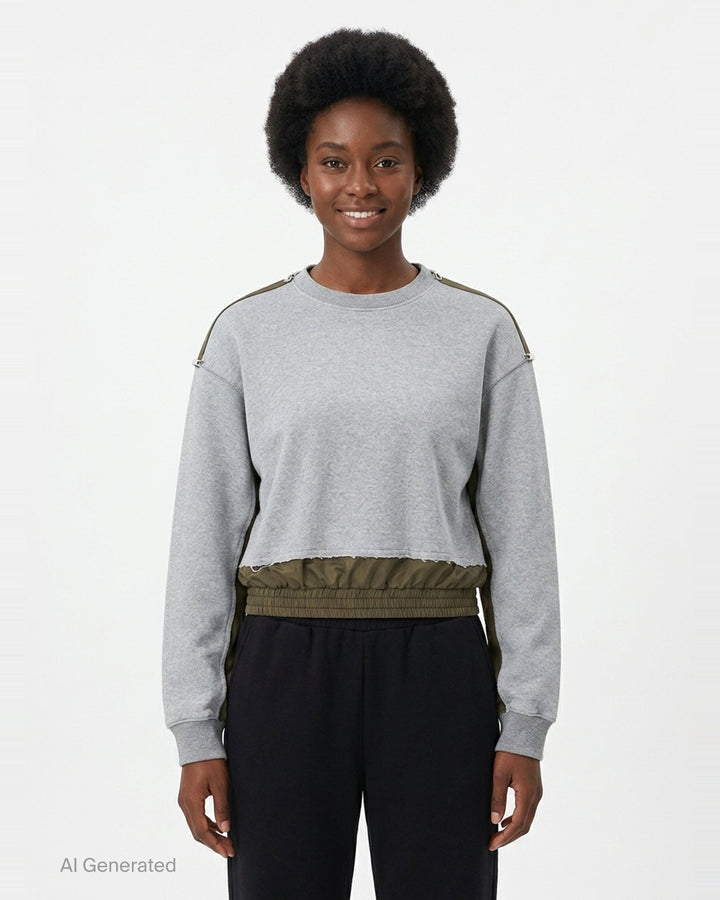 Trouser Detail Sweatshirt | Re;Code | Club21 - front