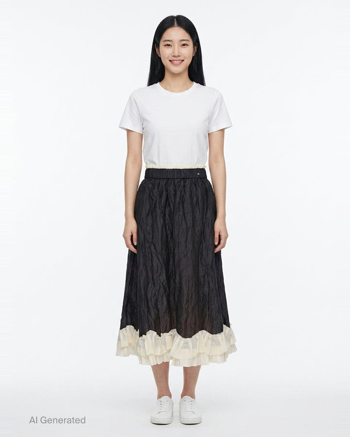 A-Line Skirt With Stretch Waist | Renli Su | Club21 - front