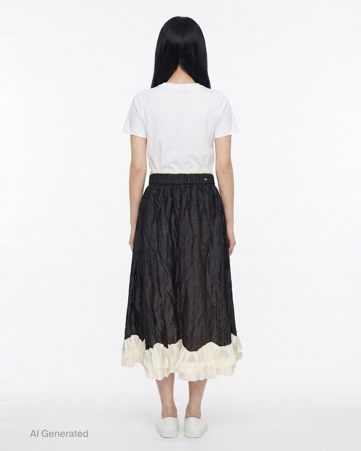 A-Line Skirt With Stretch Waist | Renli Su | Club21 - back
