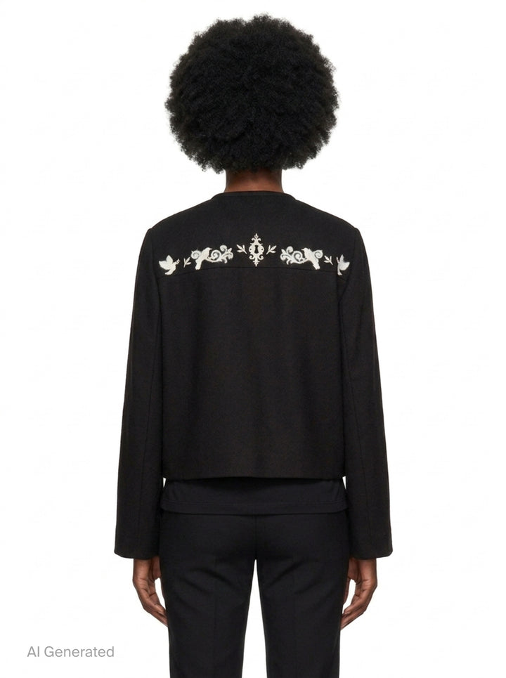 Embroidered Crewneck Jacket | Renli Su | Club21 - back