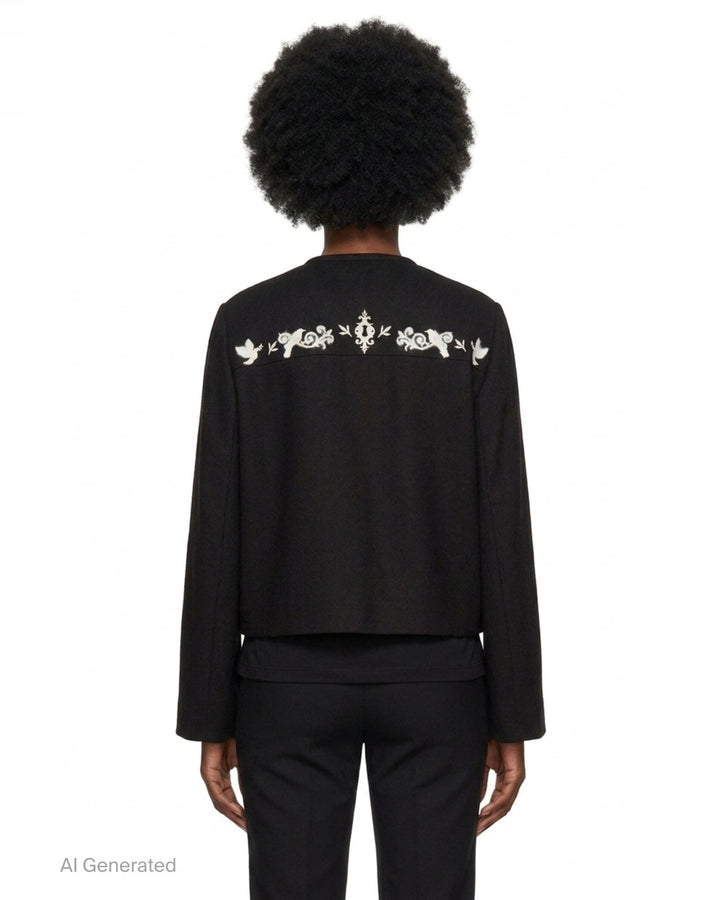 Embroidered Crewneck Jacket | Renli Su | Club21 - back