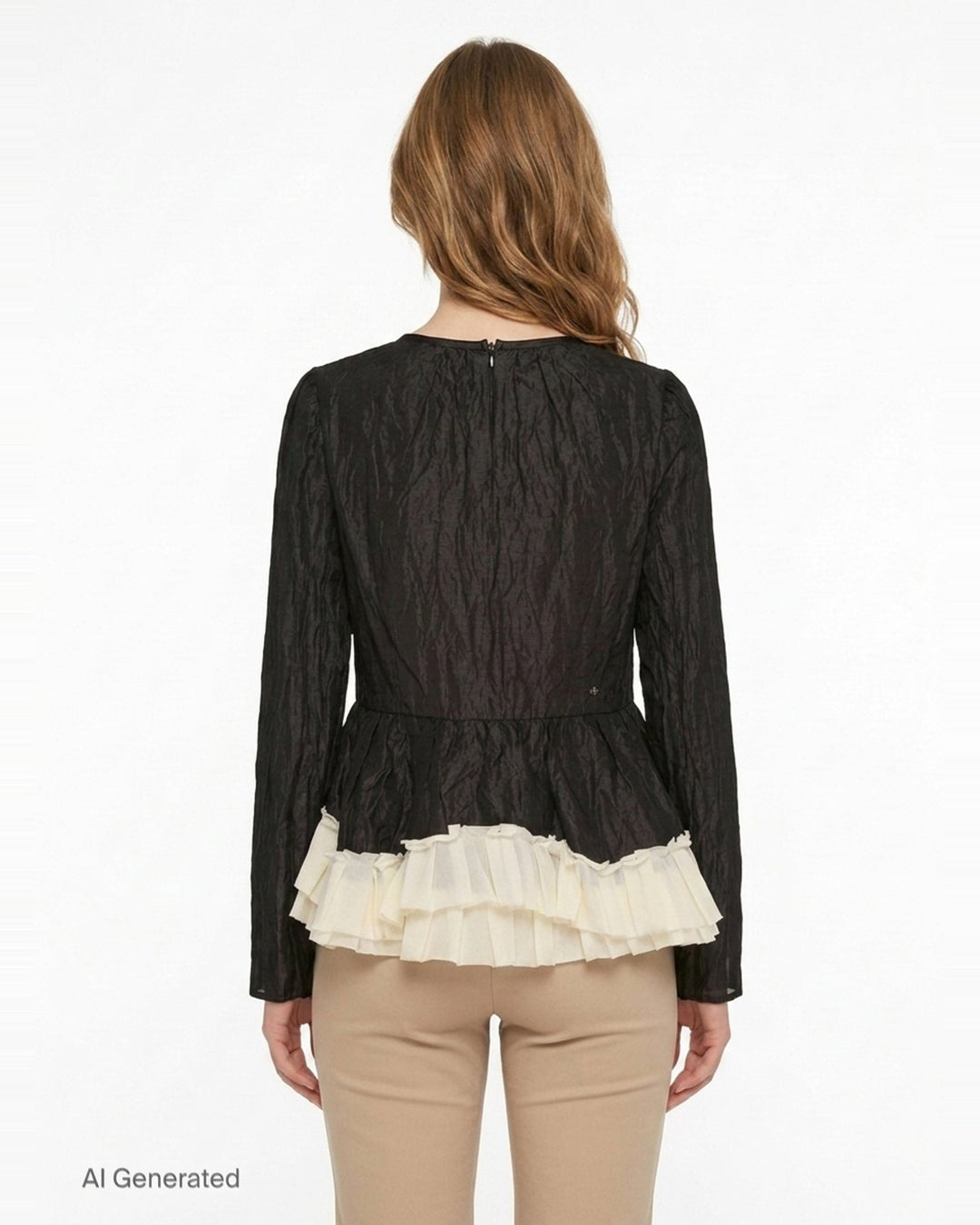 Long Sleeve Peplum Blouse | Renli Su | Club21 - back