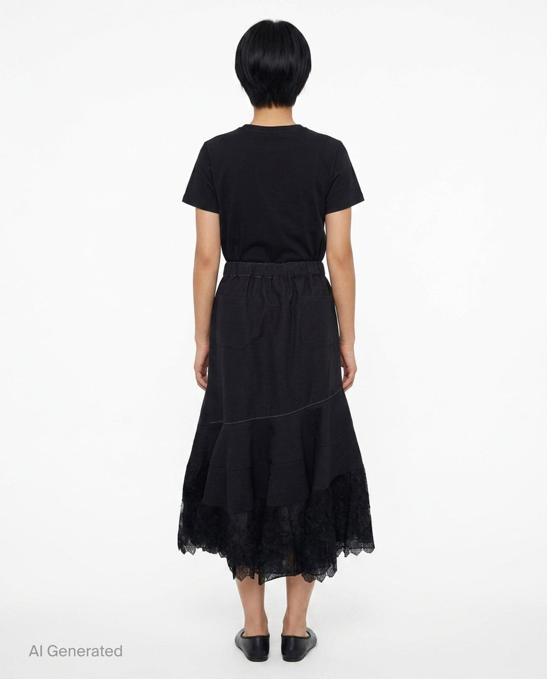 Mermaid Cut Midi Skirt | Renli Su | Club21 - back