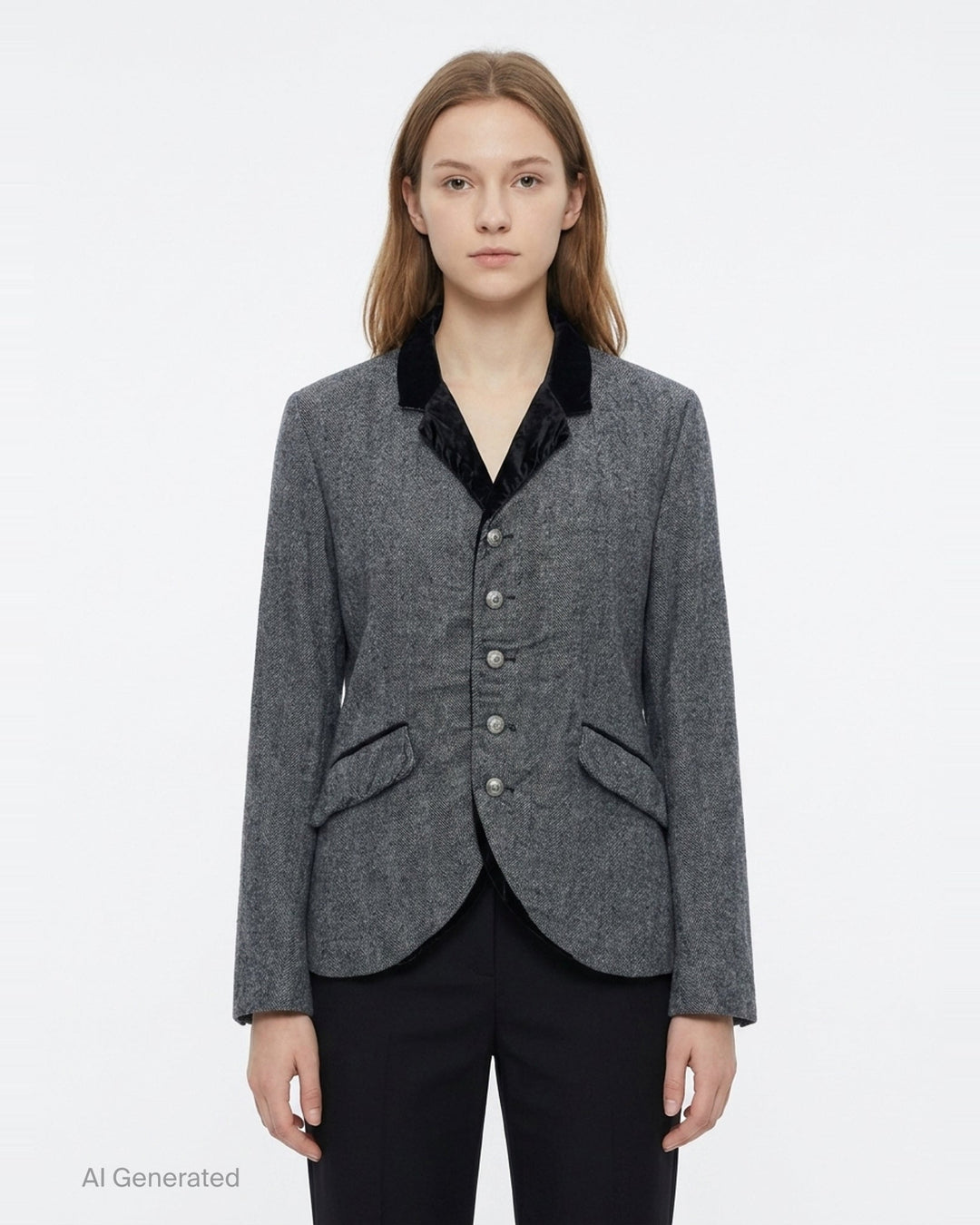 Relaxed Fit Herringbone Jacket | Renli Su | Club21 - front