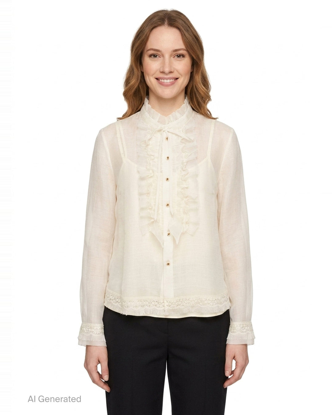 Silk Sheer Long Sleeve Shirt | Renli Su | Club21 - front