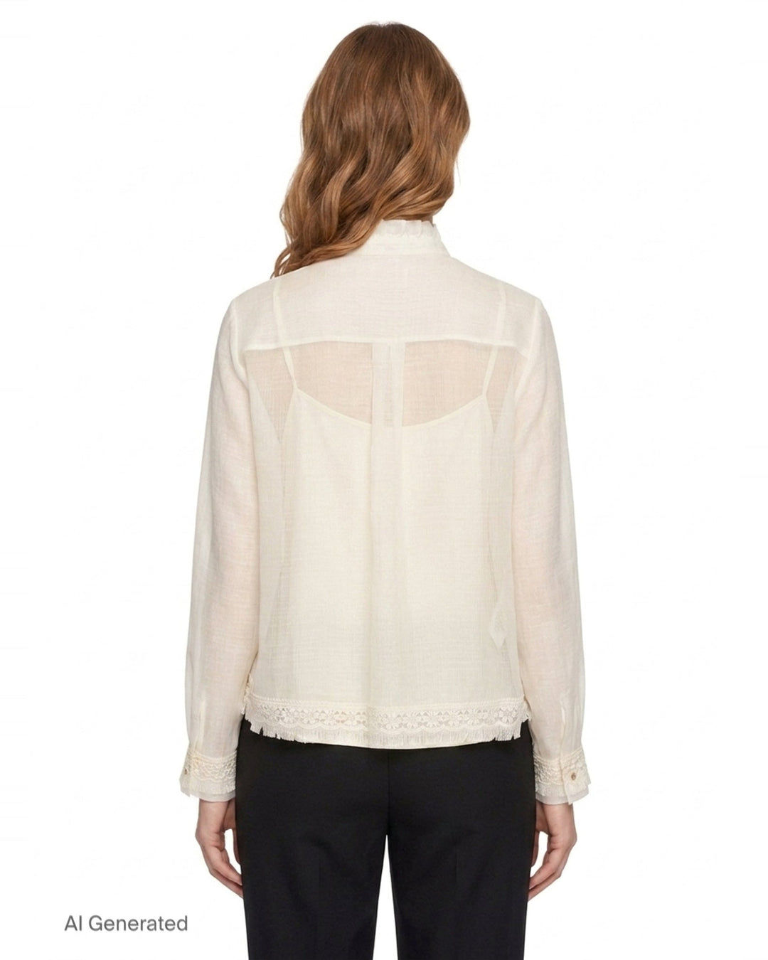 Silk Sheer Long Sleeve Shirt | Renli Su | Club21 - back