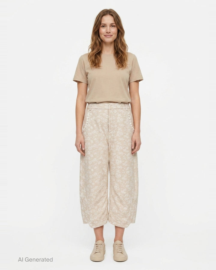 Wide Leg Floral Trousers | Renli Su | Club21 - front