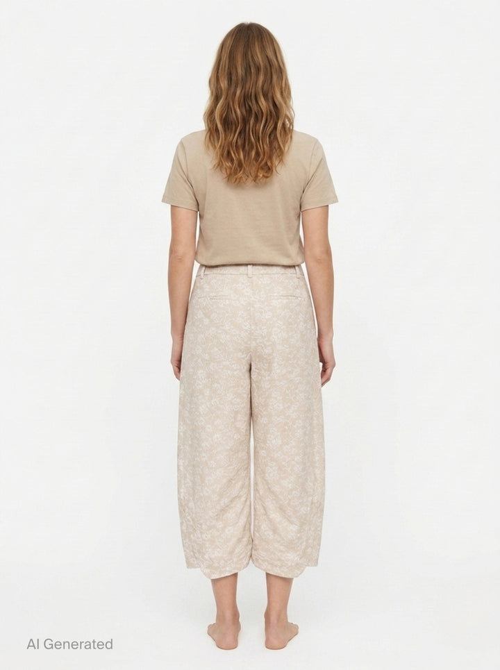 Wide Leg Floral Trousers | Renli Su | Club21 - back