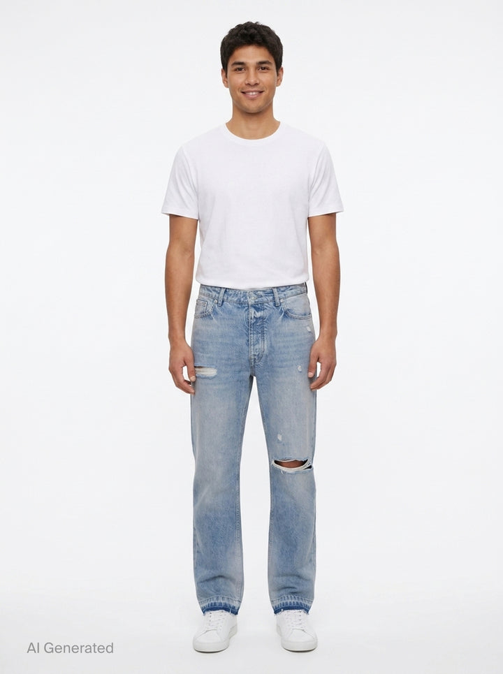 Heaton Distressed Jeans | Represent | Club21 - front