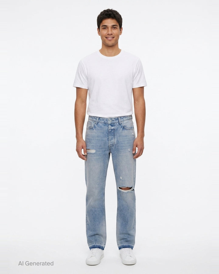 Heaton Distressed Jeans | Represent | Club21 - front